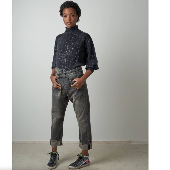 R13 Crossover Jeans Leyton Black - Picture 1 of 16